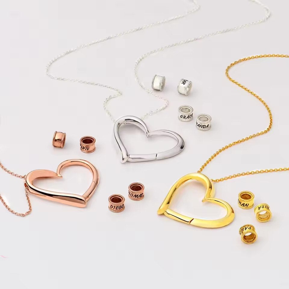 MarivelleJewelry - Personalized Engraved Charm Necklace